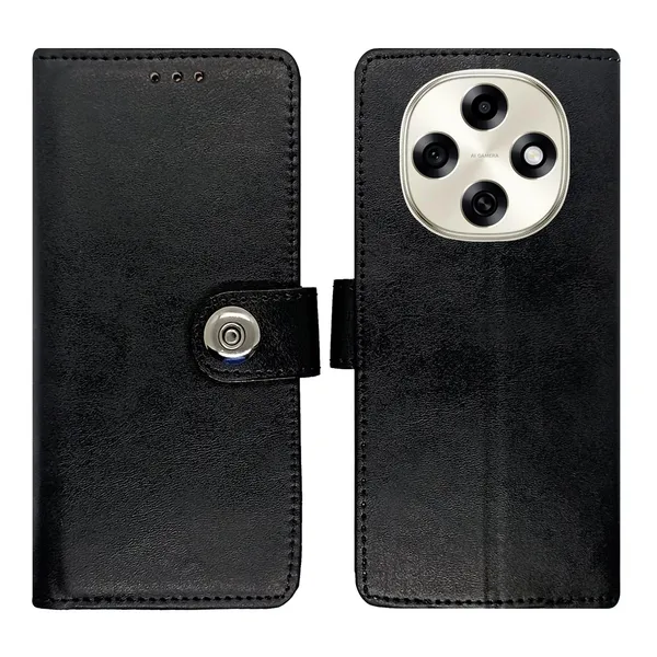 Manjoor_Black_Flip_Cover_for_Oppo_F31_Pro_5G|_Leather_Finish|Shock_Proof|Magnetic_Clouser_Compatible_with_Oppo_F31_Pro_5G_(Black)