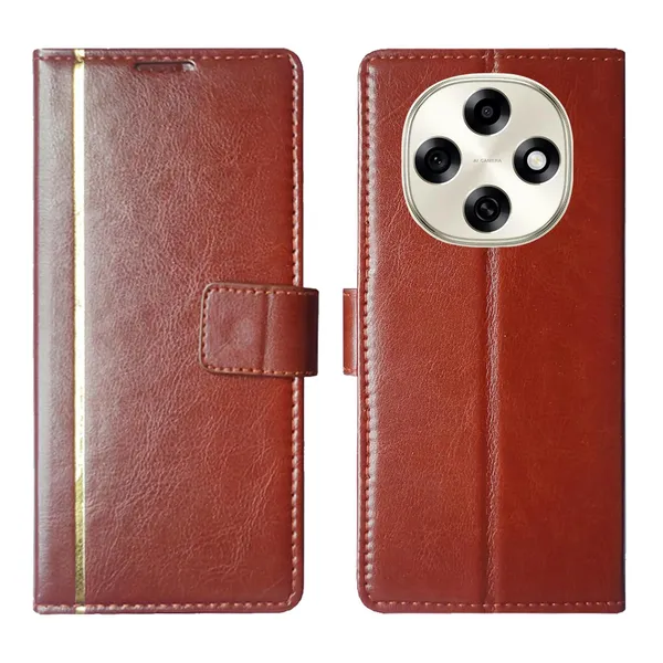 Brown_GP_Flip_Cover_for_Oppo_F31_Pro_5G|_Leather_Finish|Shock_Proof|Magnetic_Clouser_Compatible_with_Oppo_F31_Pro_5G_(Brown)