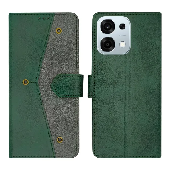 Kite_Green_Flip_Cover_for_Oppo_F31_5G|_Leather_Finish|Shock_Proof|Magnetic_Clouser_Compatible_with_Oppo_F31_5G_(Green)