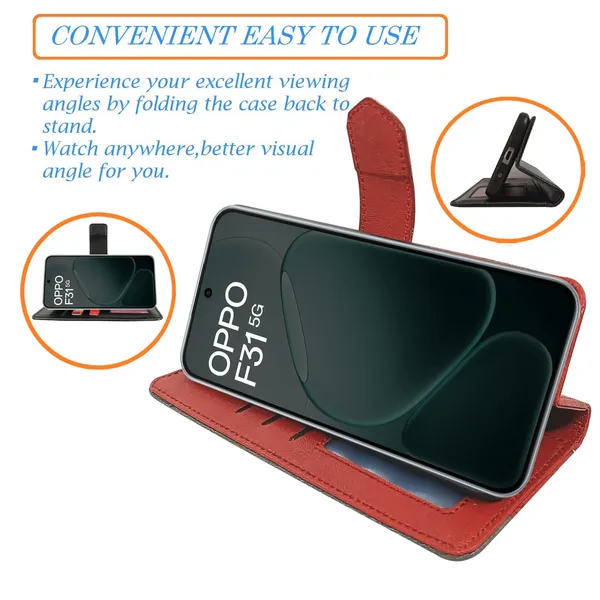 Kite_Red_Flip_Cover_for_Oppo_F31_5G|_Leather_Finish|Shock_Proof|Magnetic_Clouser_Compatible_with_Oppo_F31_5G_(Red)