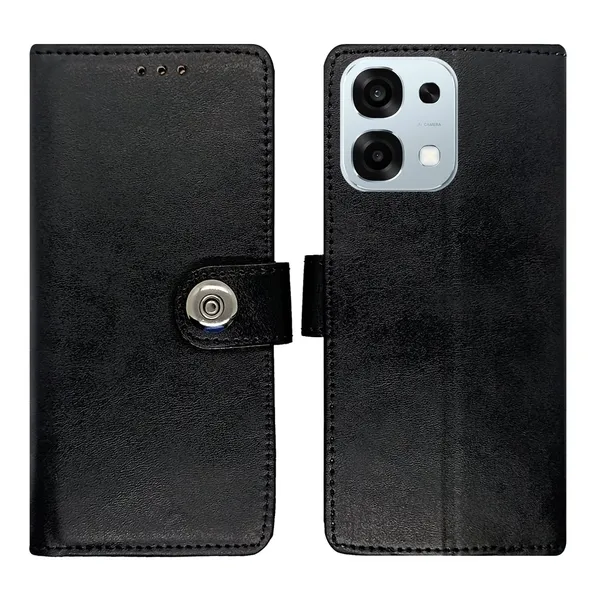 Manjoor_Black_Flip_Cover_for_Oppo_F31_5G|_Leather_Finish|Shock_Proof|Magnetic_Clouser_Compatible_with_Oppo_F31_5G_(Black)