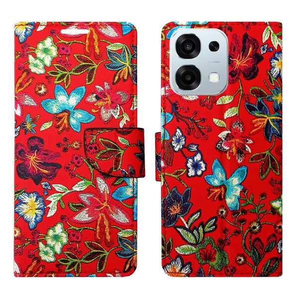 Red_Pattern_Flip_Cover_for_Oppo_F31_5G|_Leather_Finish|Shock_Proof|Magnetic_Clouser_Compatible_with_Oppo_F31_5G_(Red)