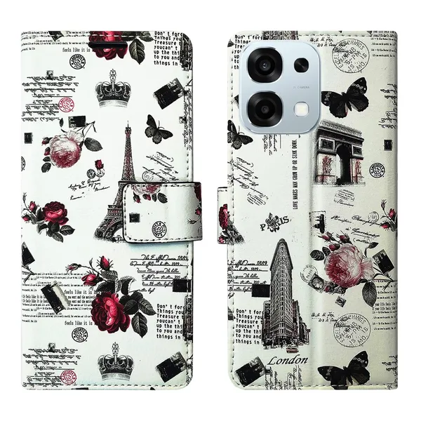 White_Tower_Flip_Cover_for_Oppo_F31_5G|_Leather_Finish|Shock_Proof|Magnetic_Clouser_Compatible_with_Oppo_F31_5G_(White)