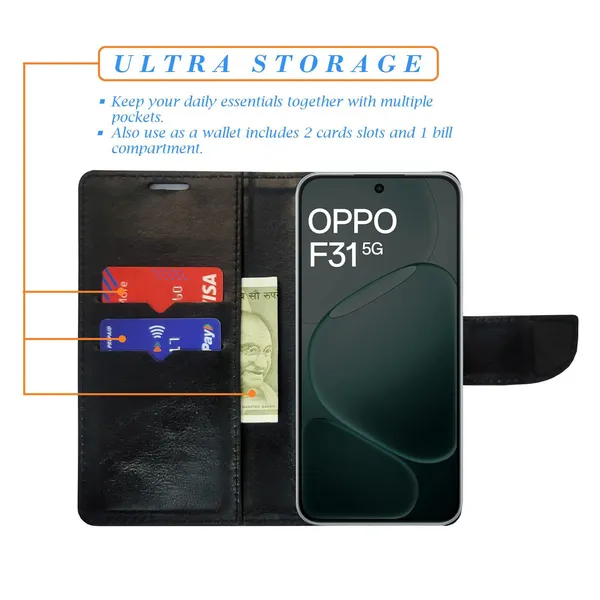 Wow_Pink_Flip_Cover_for_Oppo_F31_5G|_Leather_Finish|Shock_Proof|Magnetic_Clouser_Compatible_with_Oppo_F31_5G_(Pink)
