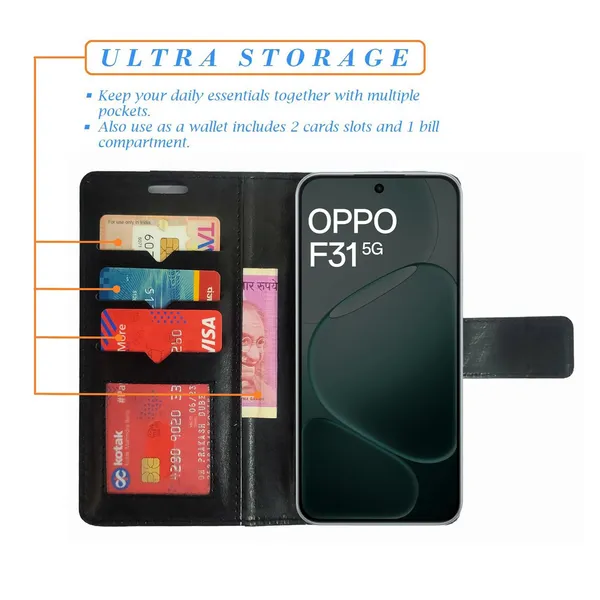 Black_GP_Flip_Cover_for_Oppo_F31_5G|_Leather_Finish|Shock_Proof|Magnetic_Clouser_Compatible_with_Oppo_F31_5G_(Black)