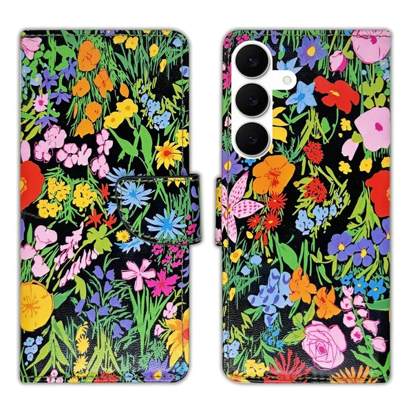 Black_Ghibli_Flip_Cover_for_Samsung_S25_FE_5G|_Leather_Finish|Shock_Proof|Magnetic_Clouser_Compatible_with_Samsung_S25_FE_5G_(Black)