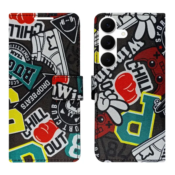 Chill_Black_Flip_Cover_for_Samsung_S25_FE_5G|_Leather_Finish|Shock_Proof|Magnetic_Clouser_Compatible_with_Samsung_S25_FE_5G_(Black)