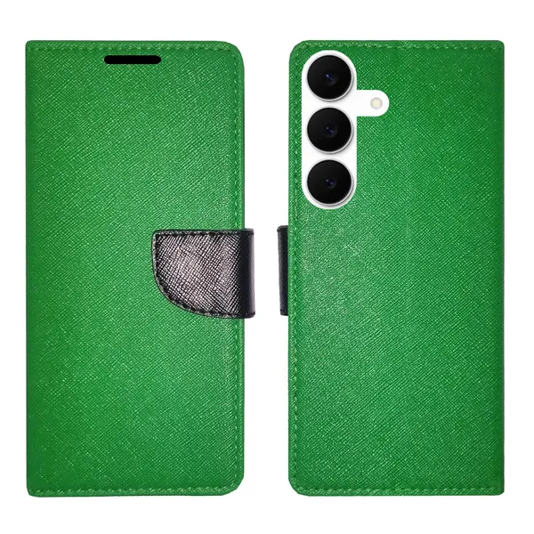 Green_MRC_Flip_Cover_for_Samsung_S25_FE_5G|_Leather_Finish|Shock_Proof|Magnetic_Clouser_Compatible_with_Samsung_S25_FE_5G_(Green)