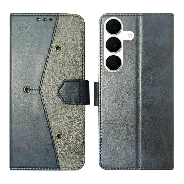 Kite_Blue_Flip_Cover_for_Samsung_S25_FE_5G|_Leather_Finish|Shock_Proof|Magnetic_Clouser_Compatible_with_Samsung_S25_FE_5G_(Blue)