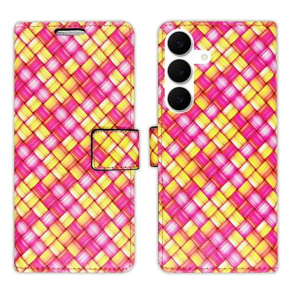Mat_Pink_Flip_Cover_for_Samsung_S25_FE_5G|_Leather_Finish|Shock_Proof|Magnetic_Clouser_Compatible_with_Samsung_S25_FE_5G_(Pink)