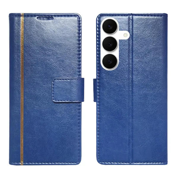 Blue_GP_Flip_Cover_for_Samsung_S25_FE_5G|_Leather_Finish|Shock_Proof|Magnetic_Clouser_Compatible_with_Samsung_S25_FE_5G_(Blue)