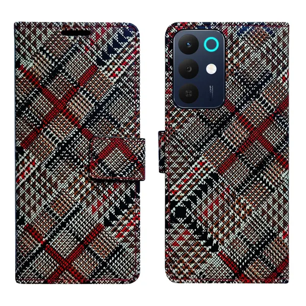 Check_Flip_Cover_for_Realme_15X_5G|_Leather_Finish|Shock_Proof|Magnetic_Clouser_Compatible_with_Realme_15X_5G_(Multicolor)