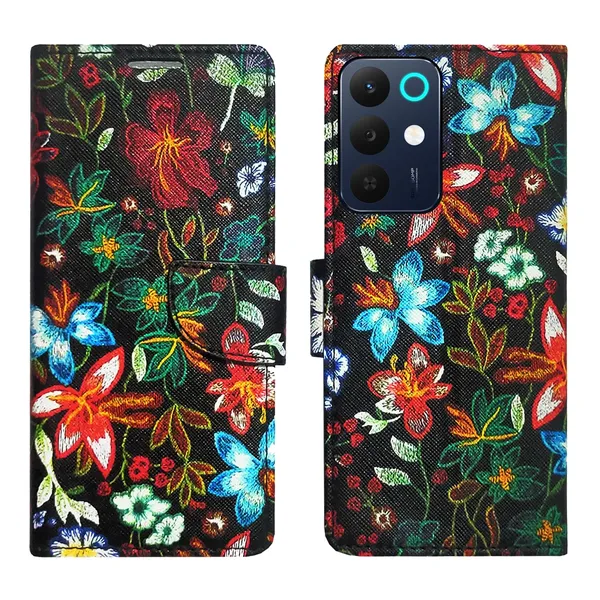 Black_Pattern_Flip_Cover_for_Realme_15X_5G|_Leather_Finish|Shock_Proof|Magnetic_Clouser_Compatible_with_Realme_15X_5G_(Black)