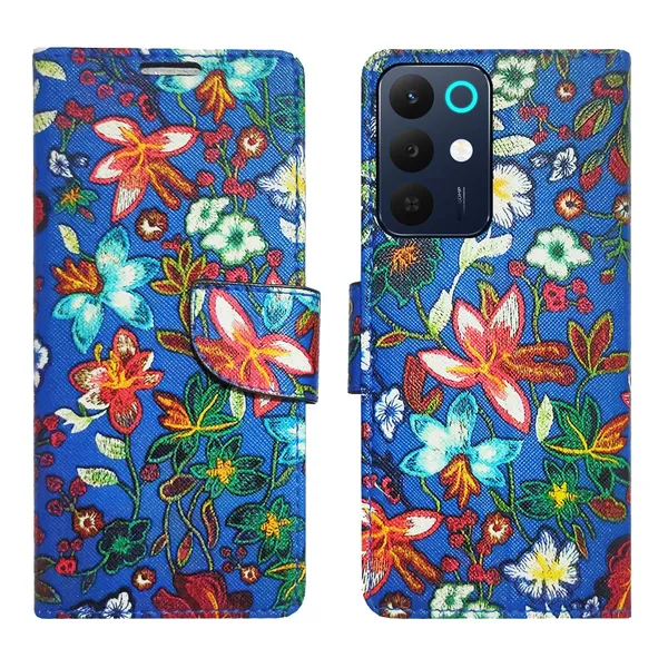 Blue_Pattern_Flip_Cover_for_Realme_15X_5G|_Leather_Finish|Shock_Proof|Magnetic_Clouser_Compatible_with_Realme_15X_5G_(Blue)
