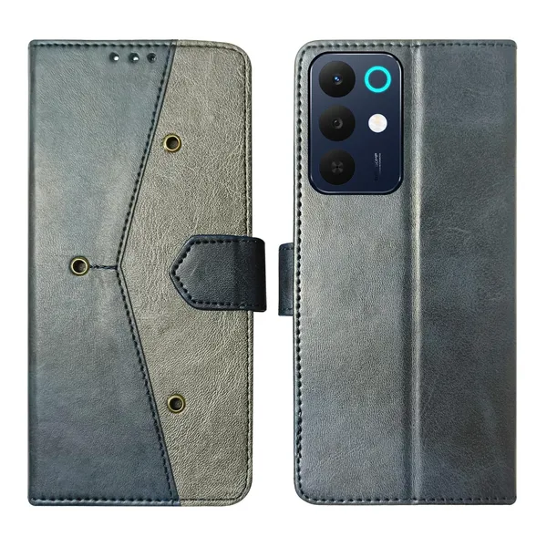 Kite_Blue_Flip_Cover_for_Realme_15X_5G|_Leather_Finish|Shock_Proof|Magnetic_Clouser_Compatible_with_Realme_15X_5G_(Blue)