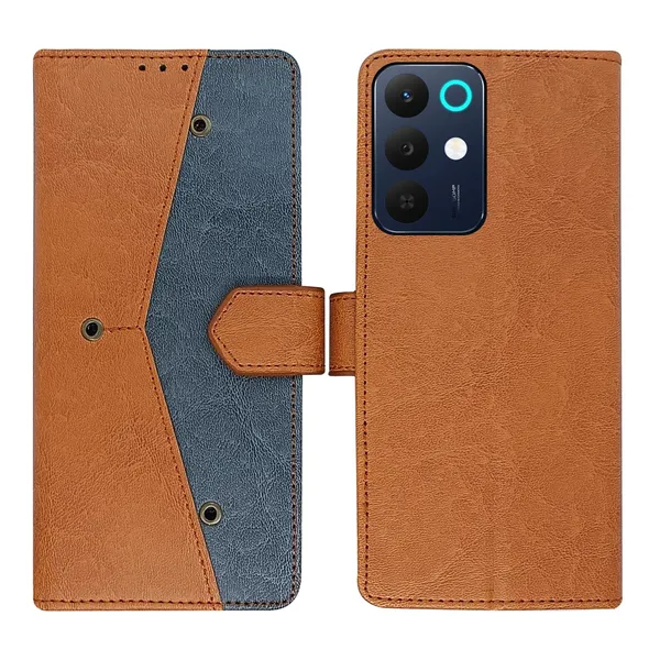 Kite_Brown_Flip_Cover_for_Realme_15X_5G|_Leather_Finish|Shock_Proof|Magnetic_Clouser_Compatible_with_Realme_15X_5G_(Brown)