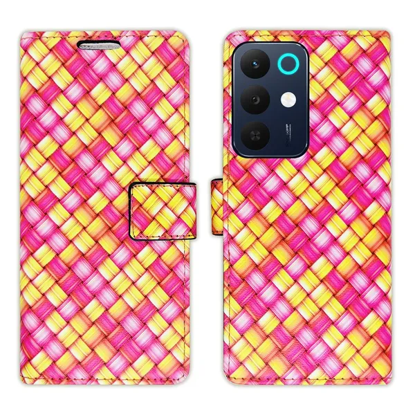 Mat_Pink_Flip_Cover_for_Realme_15X_5G|_Leather_Finish|Shock_Proof|Magnetic_Clouser_Compatible_with_Realme_15X_5G_(Pink)