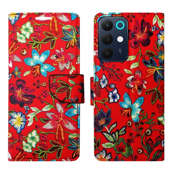 Red_Pattern_Flip_Cover_for_Realme_15X_5G|_Leather_Finish|Shock_Proof|Magnetic_Clouser_Compatible_with_Realme_15X_5G_(Red)