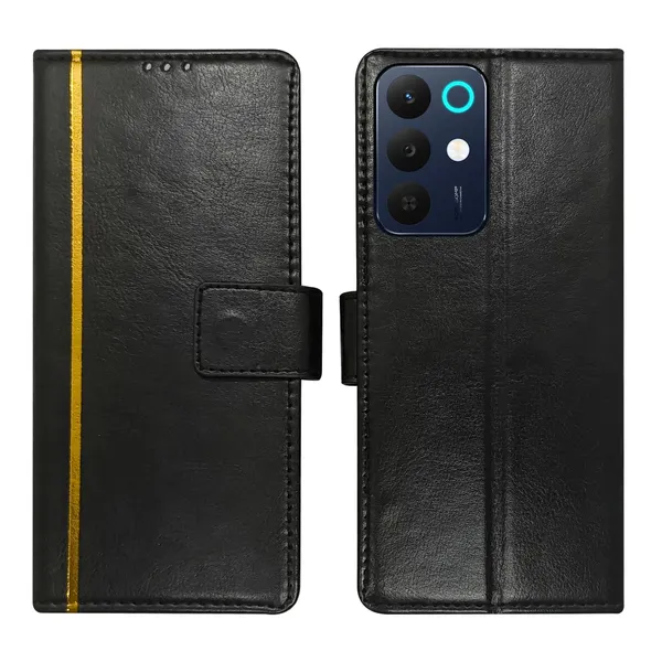 Black_GP_Flip_Cover_for_Realme_15X_5G|_Leather_Finish|Shock_Proof|Magnetic_Clouser_Compatible_with_Realme_15X_5G_(Black)