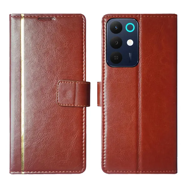 Brown_GP_Flip_Cover_for_Realme_15X_5G|_Leather_Finish|Shock_Proof|Magnetic_Clouser_Compatible_with_Realme_15X_5G_(Brown)
