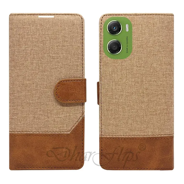 Khadi_Yellow_Flip_Cover_for_Moto_G06_Power|_Leather_Finish|Shock_Proof|Magnetic_Clouser_Compatible_with_Moto_G06_Power_(Yellow)