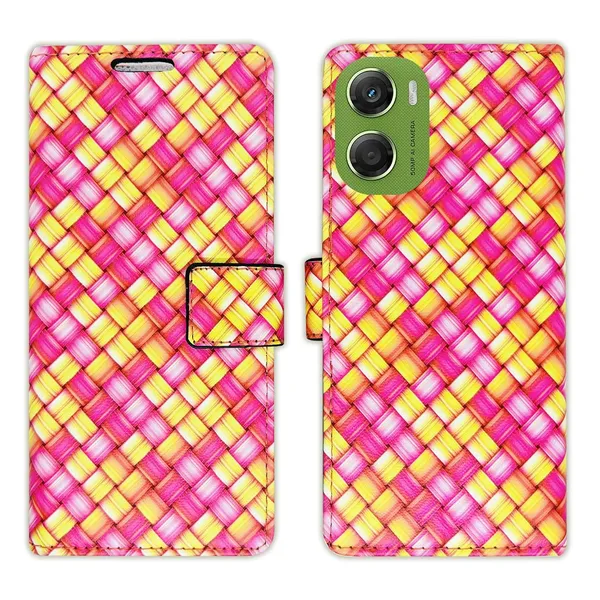 Mat_Pink_Flip_Cover_for_Moto_G06_Power|_Leather_Finish|Shock_Proof|Magnetic_Clouser_Compatible_with_Moto_G06_Power_(Pink)