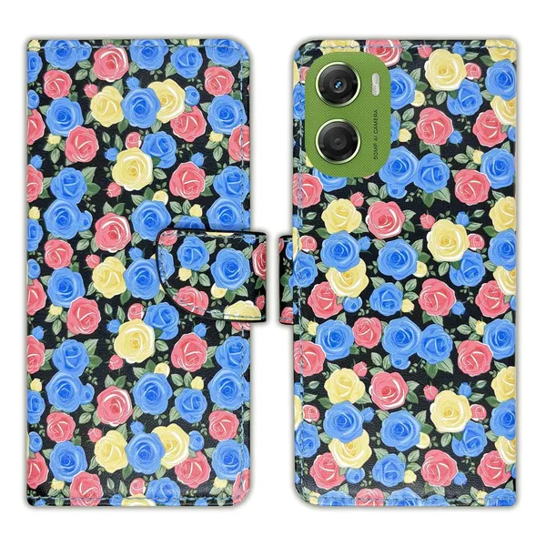 Rose_Blue_Flip_Cover_for_Moto_G06_Power|_Leather_Finish|Shock_Proof|Magnetic_Clouser_Compatible_with_Moto_G06_Power_(Blue)