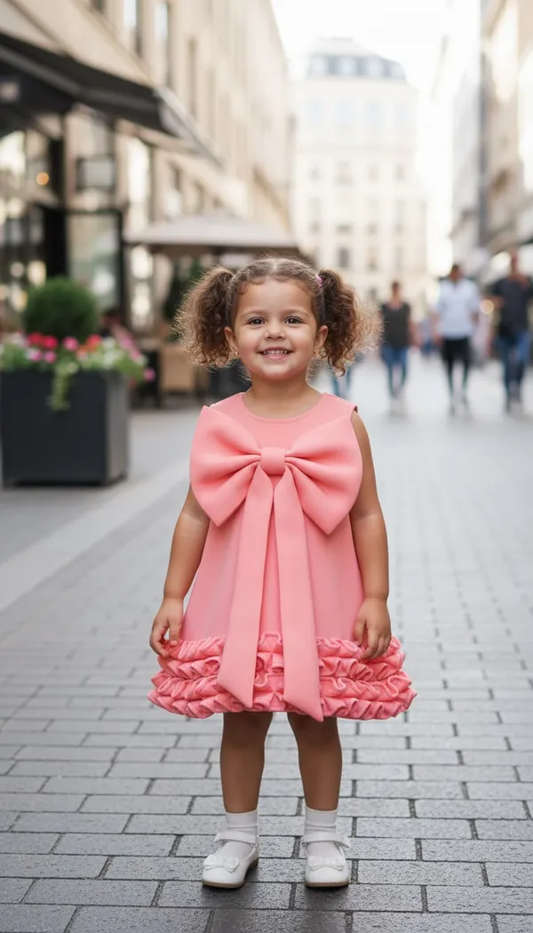 CORAL_SCUBA_DRESS_WITH_BOW_AND_FRILL
