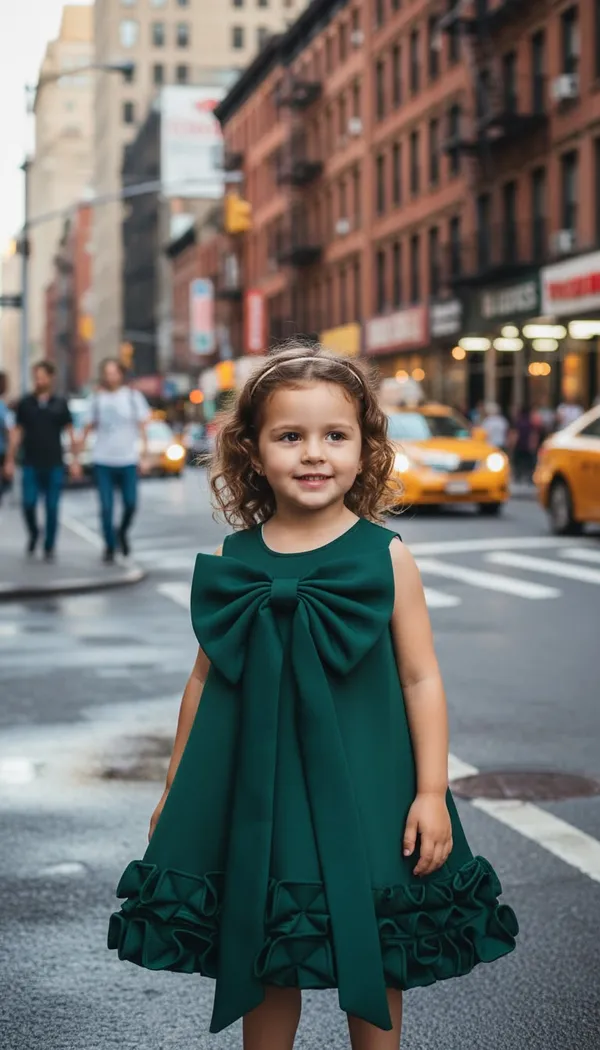 OLIVE_GREEN_SCUBA_DRESS_WITH_BOW_AND_FRILL