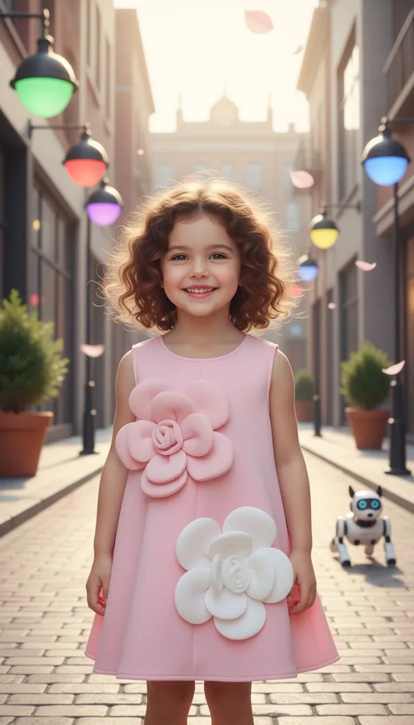 PINK_SCUBA_DRESS_WITH_PINK&WHITE_FLOWER