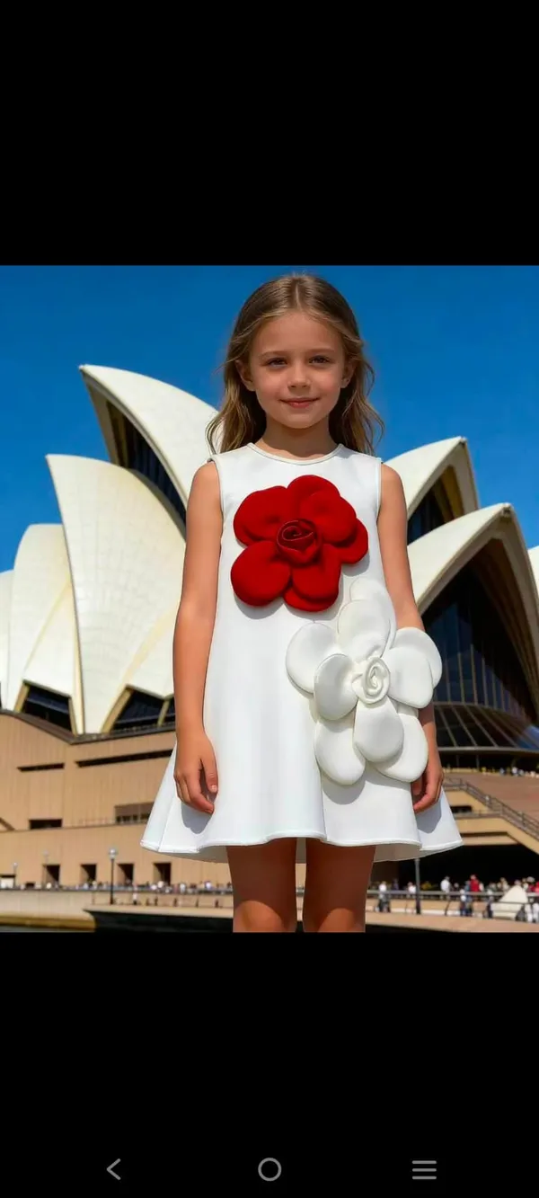 WHITE_SCUBA_DRESS_WITH_RED&WHITE_FLOWER