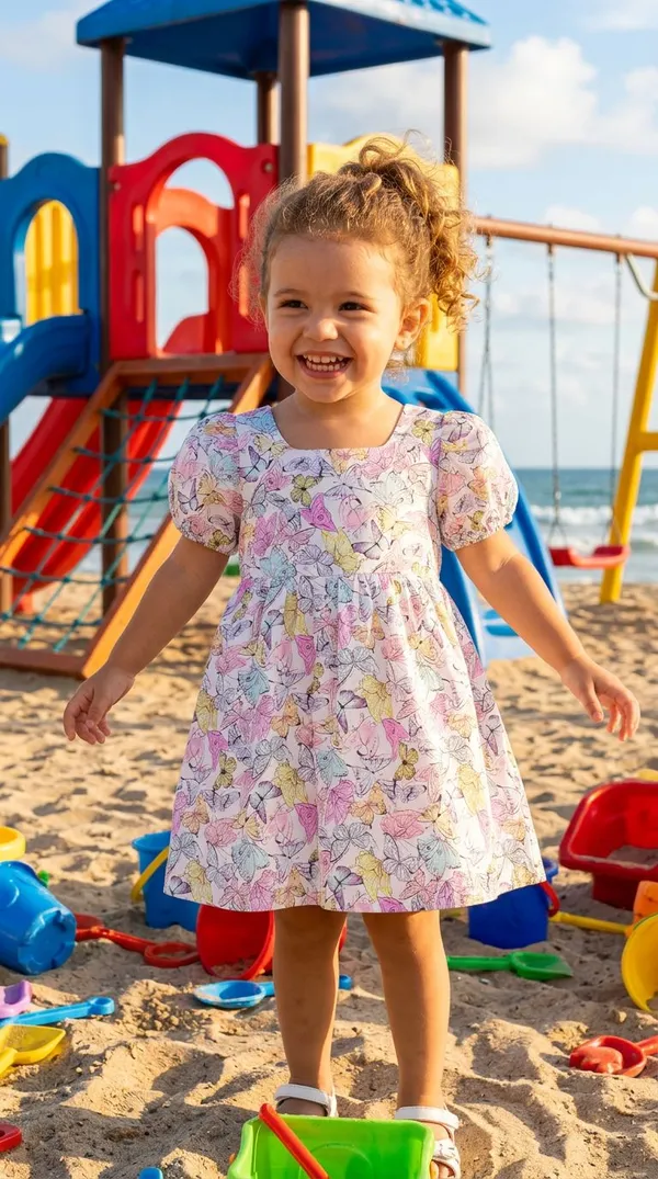 Multicolor_Cotton_Floral_Print_Girls_Dress