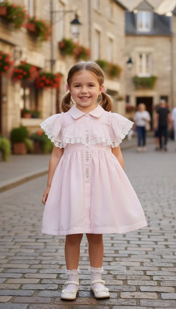 PINK_COTTON_LENIN_FROCK_WITH_LACE_COLLAR