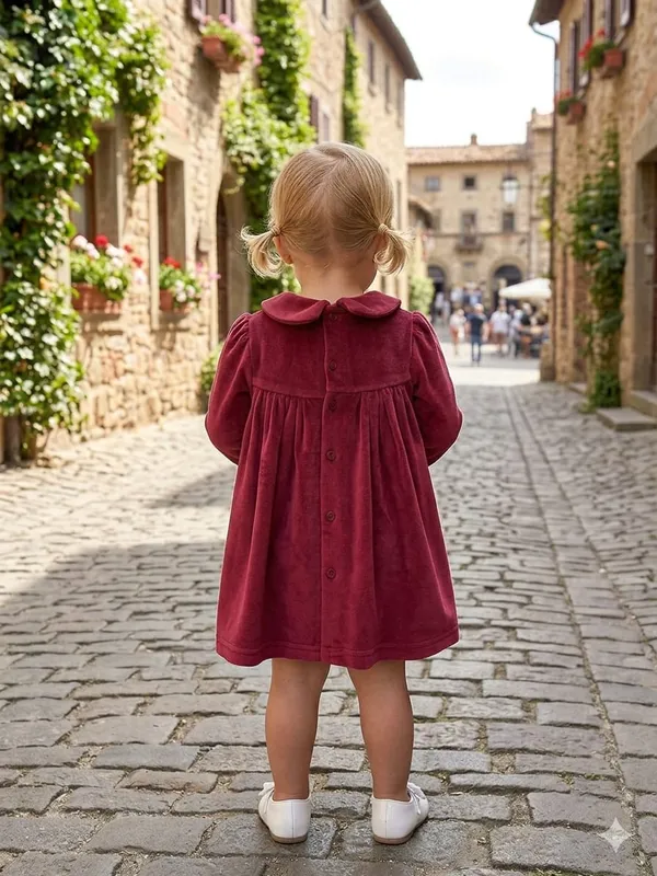 MAROON_VELVET_FROCK_WITH_COLLAR