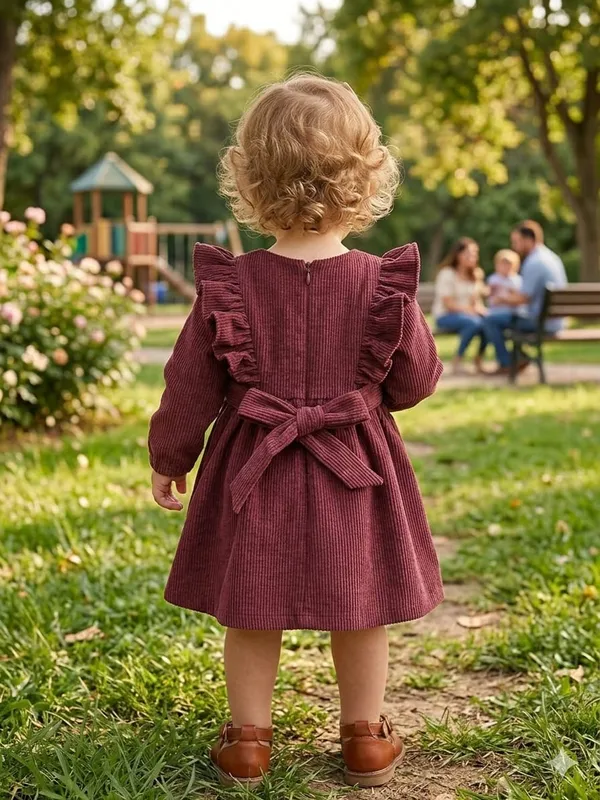 WINE_VELVET_FROCK_WITH_ROUND_NECK