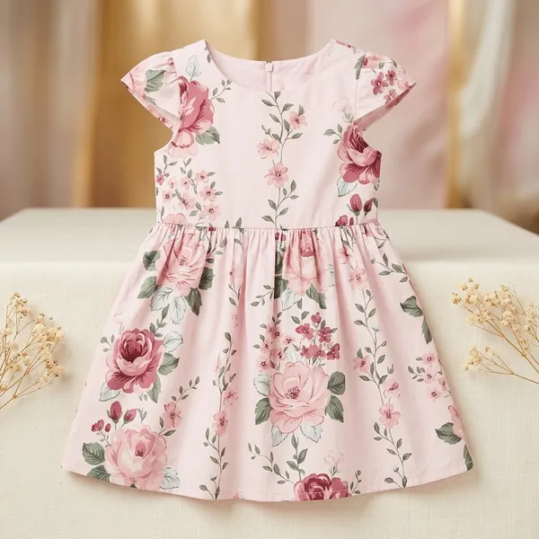 pink_flower_print_frock