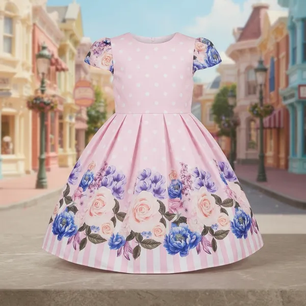 pink_satin_flower_print_frock