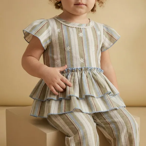 Multicolor_Cotton_Striped_Ruffle_Top_And_Pant_Set_For_Girls