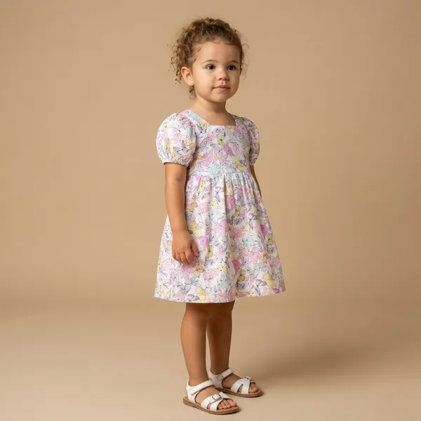 Multicolor_Cotton_Floral_Print_Girls_Dress