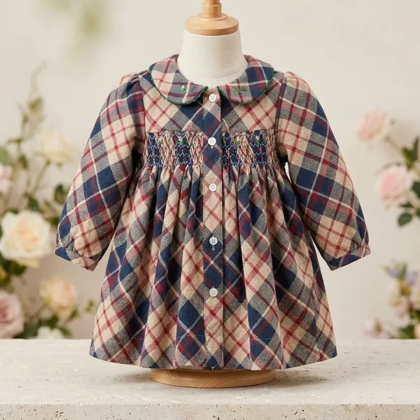 NAVY_CHECK_COTTON_BABY_FROCK