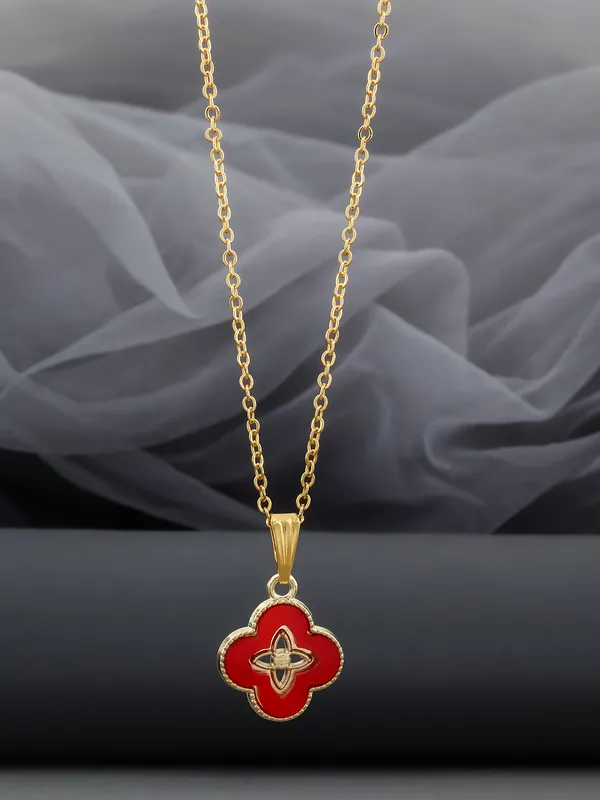 Red_&_Golden_Finish_Stainless_Steel_Premium_Necklace_Chain_For_Women
