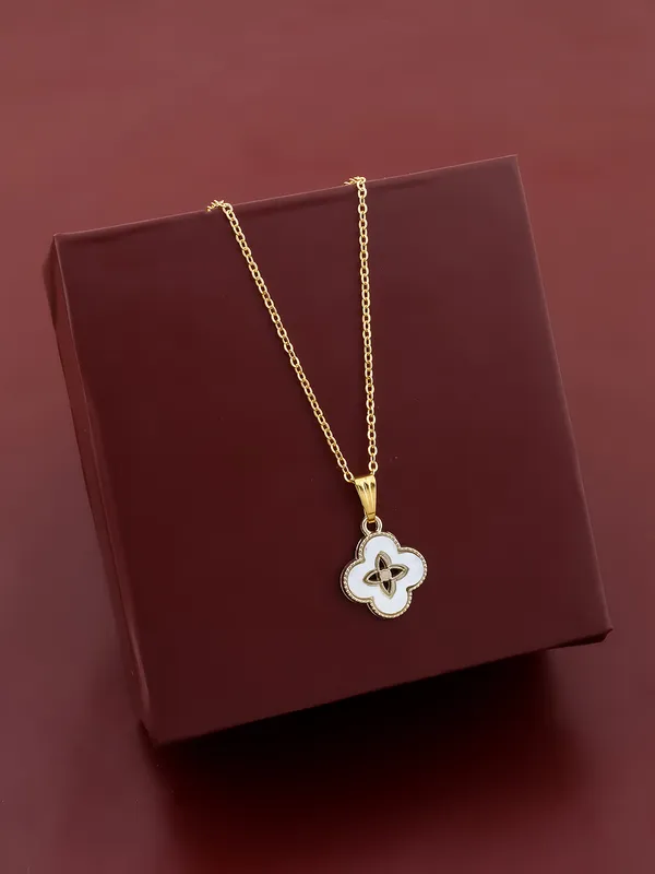 White_&_Golden_Finish_Stainless_Steel_Premium_Necklace_Chain_For_Women