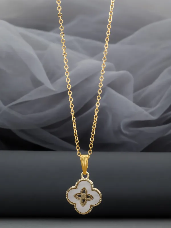 White_&_Golden_Finish_Stainless_Steel_Premium_Necklace_Chain_For_Women