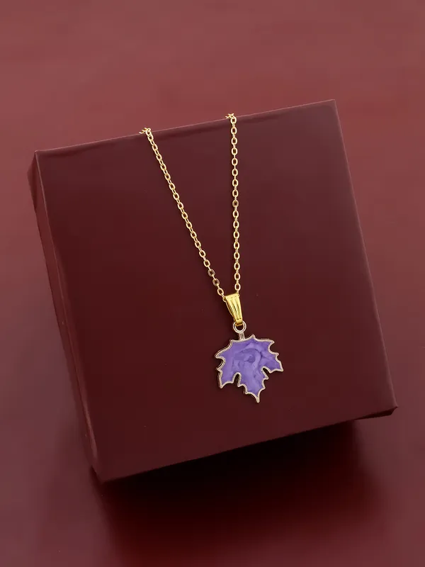 Purple_&_Golden_Finish_Stainless_Steel_Premium_Necklace_Chain_For_Women