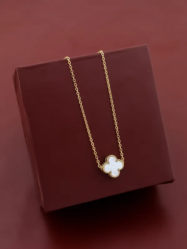 White_&_Golden_Finish_Stainless_Steel_Premium_Necklace_Chain_For_Women