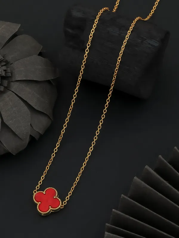 Red_&_Golden_Finish_Stainless_Steel_Premium_Necklace_Chain_For_Women