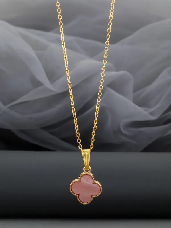 Pink_&_Golden_Finish_Stainless_Steel_Premium_Necklace_Chain_For_Women