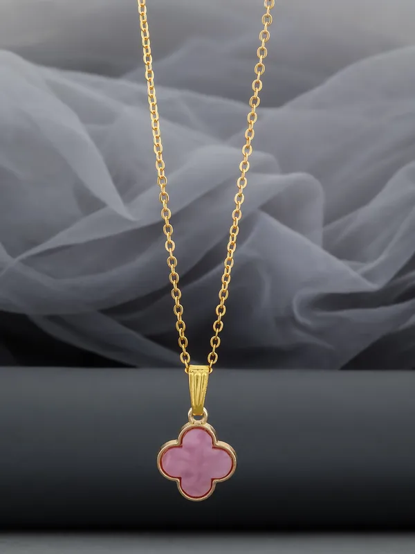 Pink_&_Golden_Finish_Stainless_Steel_Premium_Necklace_Chain_For_Women
