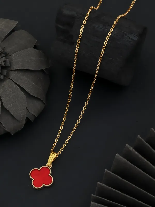 Red_&_Golden_Finish_Stainless_Steel_Premium_Necklace_Chain_For_Women