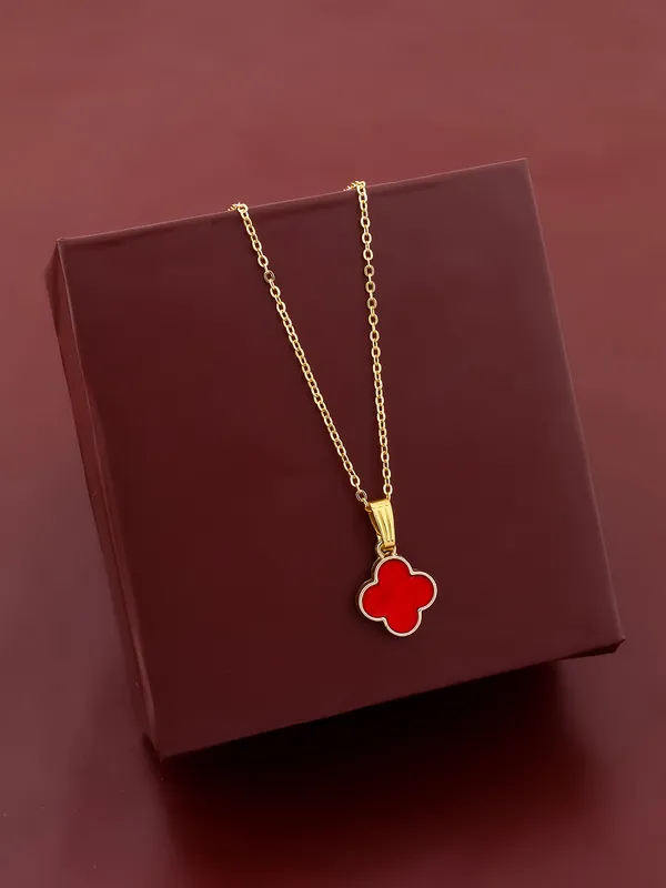 Red_&_Golden_Finish_Stainless_Steel_Premium_Necklace_Chain_For_Women